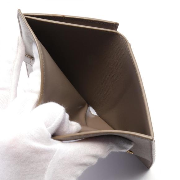 CELINE Medium Strap Wallet Bifold Leather Beige - Picture 5 of 9